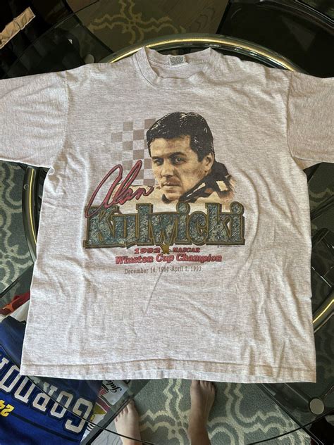 Single Stitch 1992 Alan Kulwicki Nascar Graphic Tee XL Gem