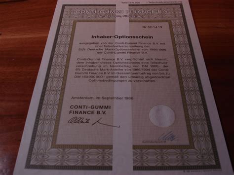 wertpapier conti gummi finance bv amsterdam  kaufen auf ricardo