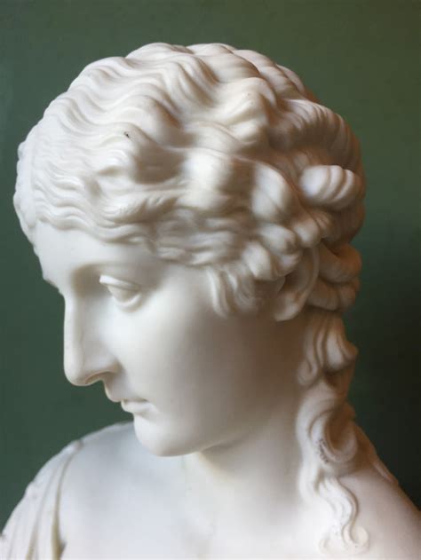 C19th English Parian Ware Bust Study Of Clytie The Water Nymph From