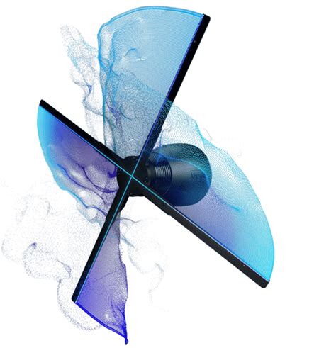 Futuristic holographic display fans | Holographic Fans