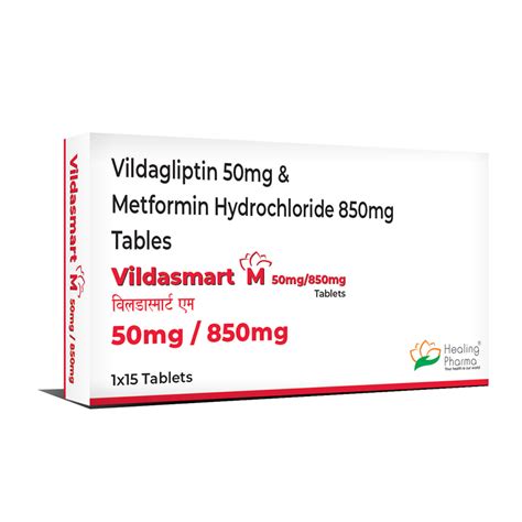 Vildasmart M 50850 Vildagliptin 50mgmetformin 850mg 15 Tablets