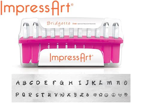 Impressart Bridgette Uppercase 3mm Letter Punch Set Letter Stamps