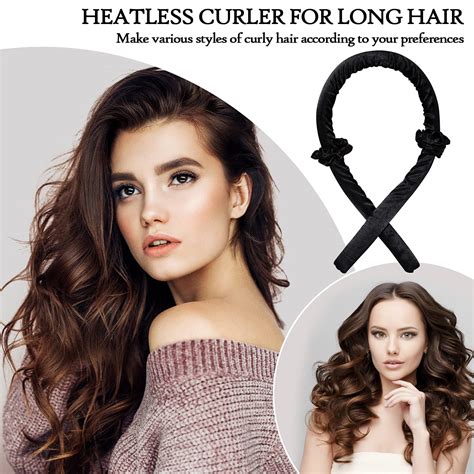 Heatless Curling Rod Headband No Heat Hair Curlers For Long Hair Silk