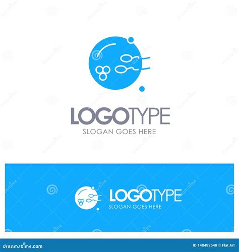 Fertile Procreation Reproduction Sex Blue Solid Logo With Place For