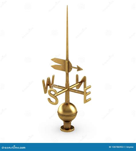 3d Illustration Of Weathervane On White Background Stock Illustration