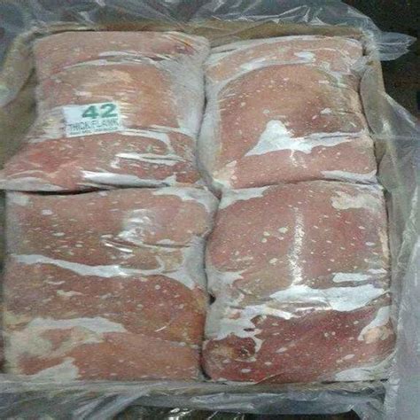 20 Kg Halal Frozen Buffalo Meat Thick Flank Packaging Corrugated Box