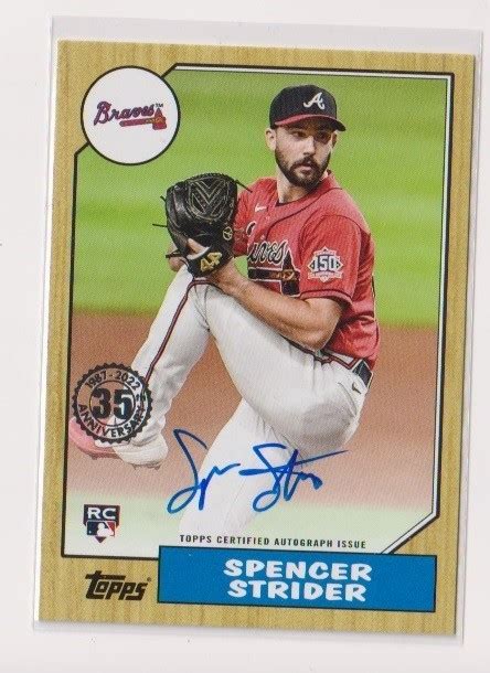 Yahoo Topps Spencer Strider Rc Autograph Card