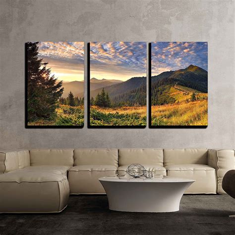 Wall26 Sunrise In The Mountains Canvas Art Wall Decor 16x24x3