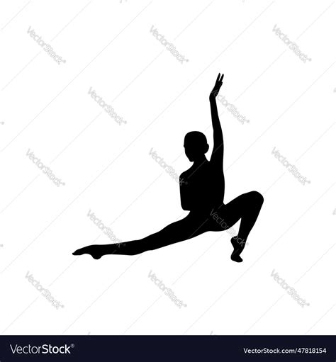 Ballet dancer woman silhouette black and white Vector Image