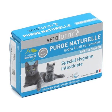 Vetoform Purge naturelle comprimés pour chat et chaton Vers intestinaux