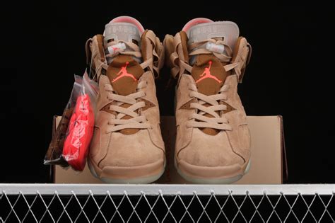 Travis Scott Air Jordan 6 British Khaki Bright Crimson Dh0690 200 Air