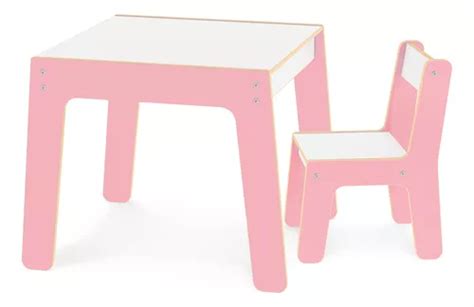 Mesa Infantil Madeira Mdf Conjunto Mesa E Cadeira Top Frete Gr Tis