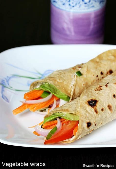 Veg Wraps Recipe How To Make Vegetable Wraps Recipe Roti Wraps