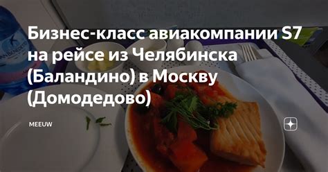 Бизнес-класс авиакомпании S7 на рейсе из Челябинска (Баландино) в ...