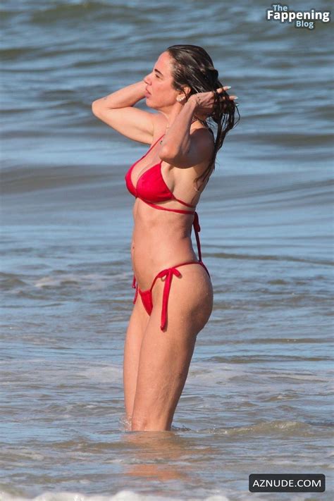 Luciana Gimenez Sexy Shows Off Her Amazing Body In A Hot Red Bikini At The Beach In Trancoso