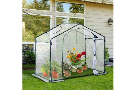 Outsunny 18m Portable Walk In Pvc Greenhouse Green Livingsocial