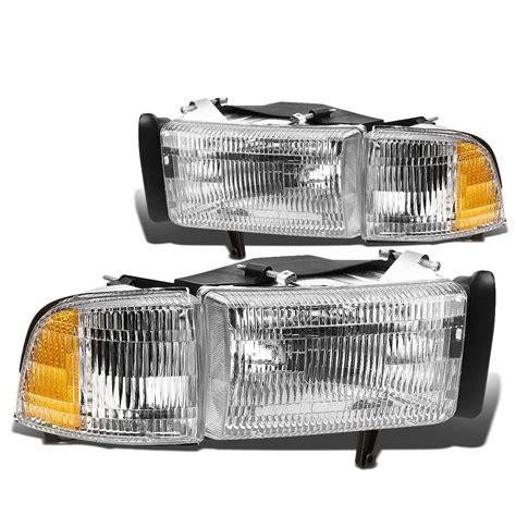 Buy Auto Dynasty 4pcs Factory Style Headlights Assembly With Corner Lamp Compatible With Dodge