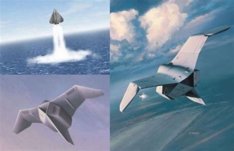 The Lockheed Martin Skunk Works Cormorant UCAV, a drone concept launched from the Trident SRBM ...