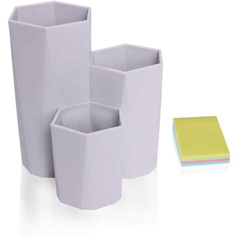 Pot A Crayon Hexagonal Porte Stylo Multifonctio Rangement Pinceaux