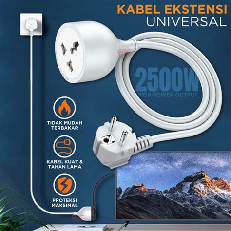 Promo Kabel Ekstensi Universal Socket Extension Cord Sambungan Kabel 5