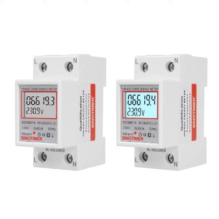 Dds A V Lcd Digital Single Phase Energy Watt Kwh Meter Din