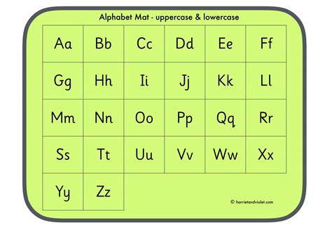 Alphabet Mat Uppercase And Lowercase Printable Teaching Resources Print Play Learn