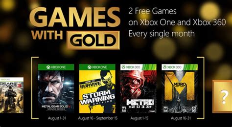 Juegos Gratis De Xbox Live Gold Para Xbox One Y Xbox 360 En Agosto De