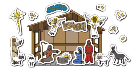 Nativity Sticker Sheets Authentic Stickers With No White Jesus