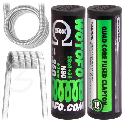 026 Ohm Wotofo Pre Built Quad Fused Clapton Vape Coils