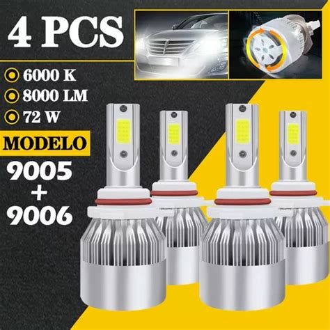 9005 9006 Blanco Kit Faros Led Luz Alta Baja Para Cadillac Meses Sin