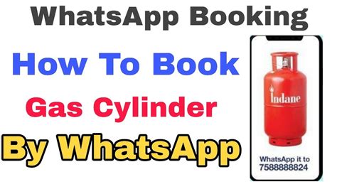 How To Book Gas Cylinder By Whatsapp Youtube