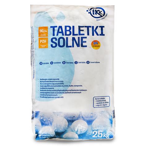 Tabletki solne do zmiękczacza wody I KK Sól worek 25 kg I KK Tabletki