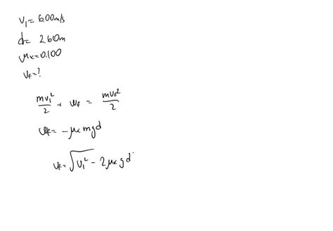 SOLVED A Box Of Unknown Mass Is Sliding With An Initial Speed Vi 6