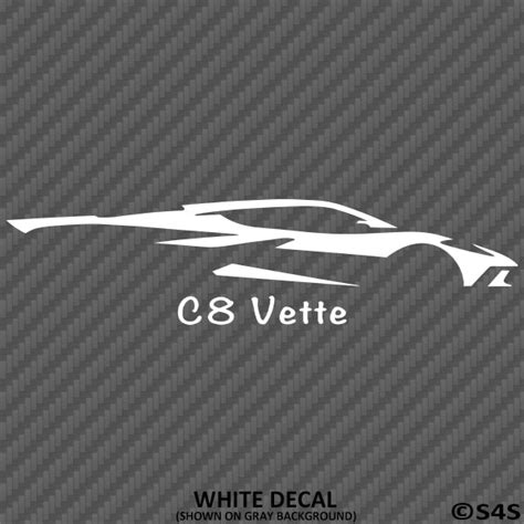 C8 Chevy Corvette Stingray Silhouette Vinyl Decal V2 – S4S Designs