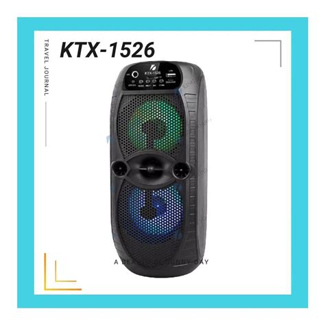 KTX 1526 4X2 Inch Super Bass Karaoke Wireless Bluetooth Portable