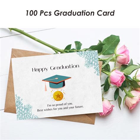 100 Pcs Happy Graduation Card Kartu Ucapan Selamat Kelulusan