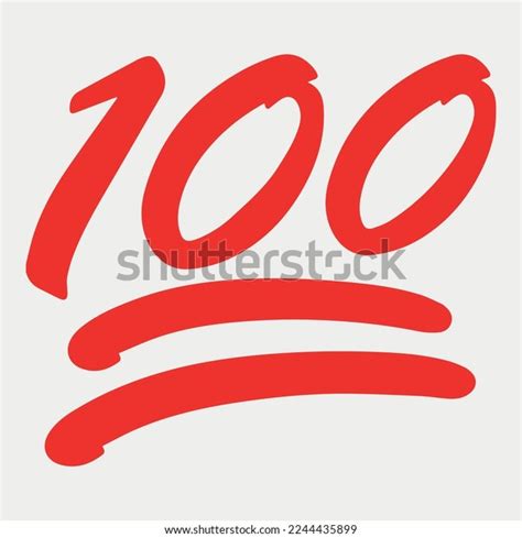 100 Percent Emoji Symbol Vector Illustration Stock Vector (Royalty Free ...