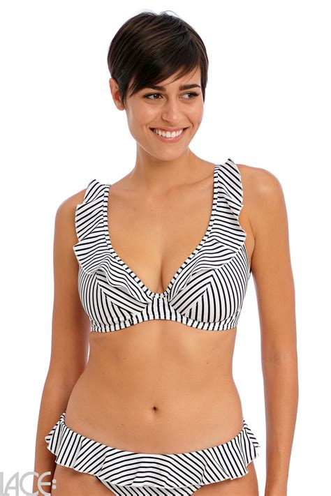 Freya Swim Jewel Cove Bikini Beha Plunge G K Cup Stripe Black Lace