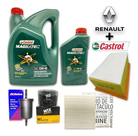 Kit Service Filtros Duster Oroch Aceite Castrol