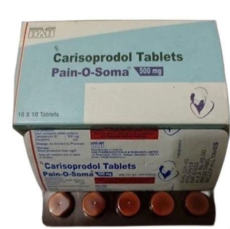 Carisoprodol Mg Tablets Non Prescription Treatment Pain Killer