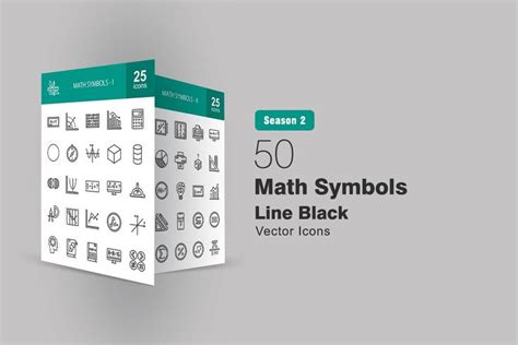 50 Math Symbols Line Icons Line Icon Math Symbols