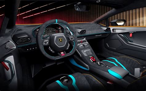 Download wallpapers 2021, Lamborghini Huracan STO, interior, supercar ...