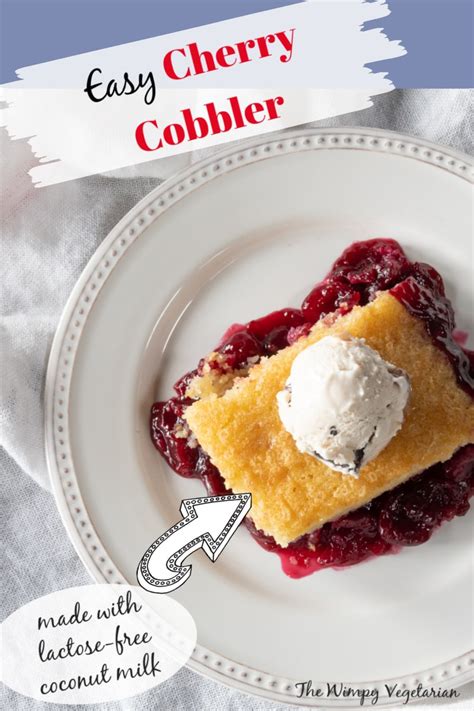 Easy Cherry Cobbler Recipe With Pie Filling The Wimpy Vegetarian