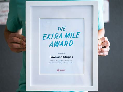 The Extra Mile Award By Jenna Carando For Gusto Design On Dribbble