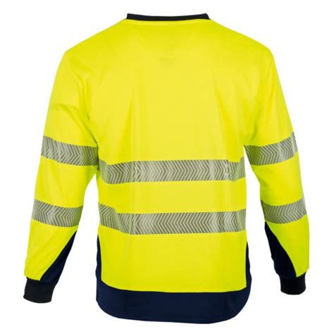 Tee shirt manches longues Haute Visibilité Bicolore Jaune Marine