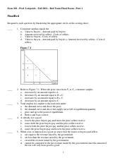 F11 Final Pt1 Econ 201 Prof Lotspeich Fall 2011 Red Team Final