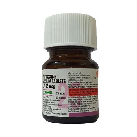 Eltroxin 2575 Mcg 60s Ambika Distributors