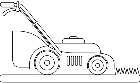 Lawn Mower Coloring Page Colouringpages