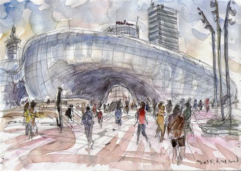 Sketches At Dongdaemun Design Plaza In Seoul Urban Sketchers