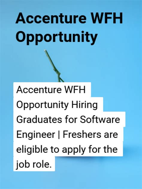 Accenture Wfh Opportunity Hiring Graduates For Software Engineer